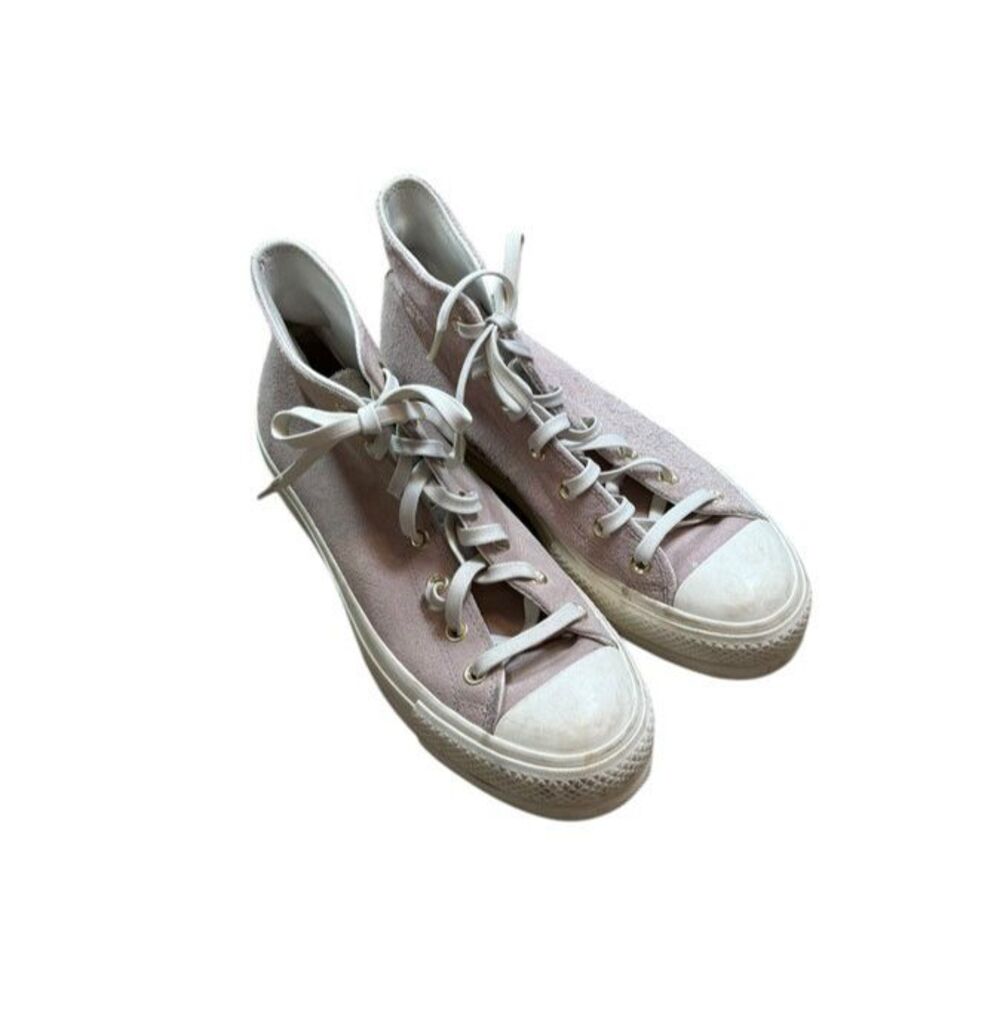 Converse CTAS Lift High Platform Suede A03728C Mauve Lilac Womens Size 10.5